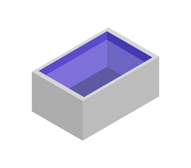 Vector isometric bathtub