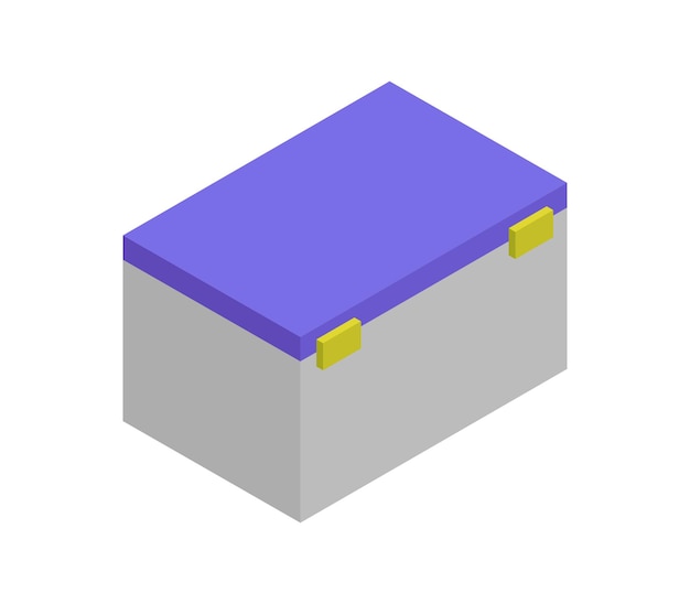 Vector isometric beach box