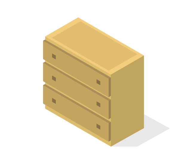 Isometric bedside table