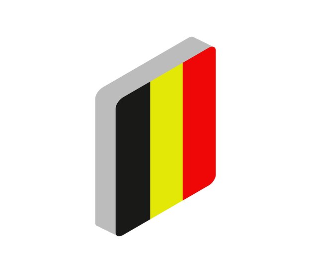 Isometric belgium flag