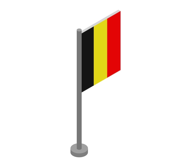 Vector isometric belgium flag