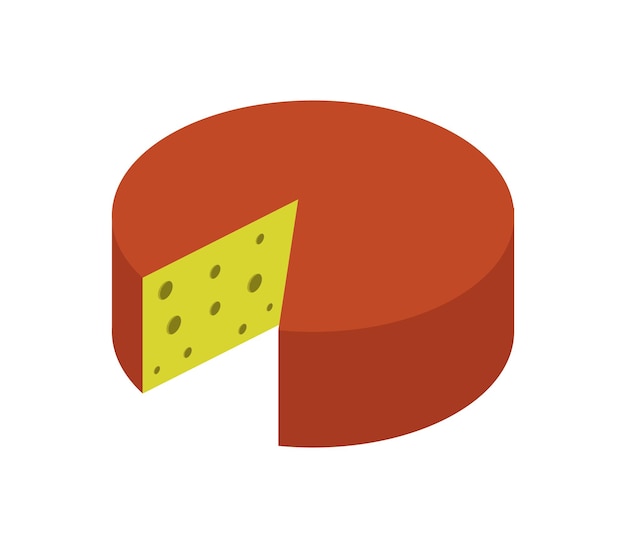 Isometric block of cheese