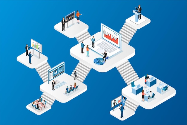 Isometric block pattern illustration