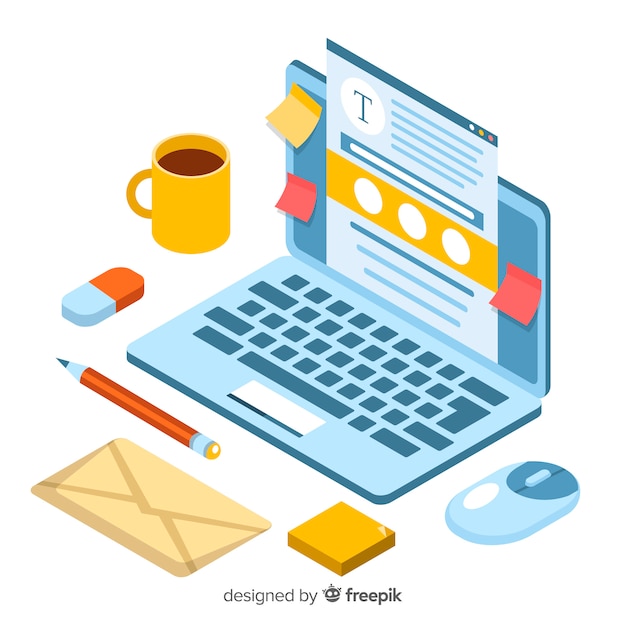 Isometric blogging concept