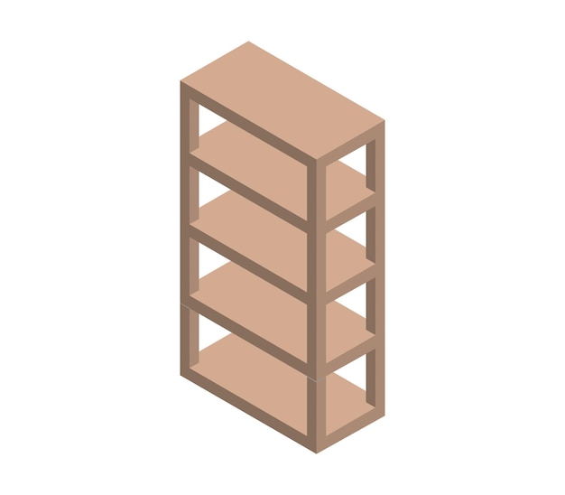 Isometric bookshelf