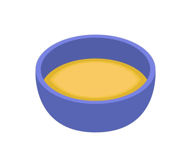 Vector isometric bowl of soup