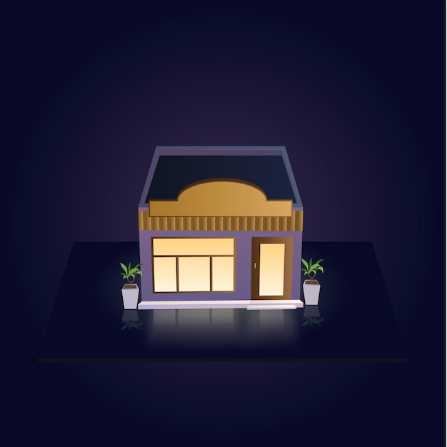 isometric building front view