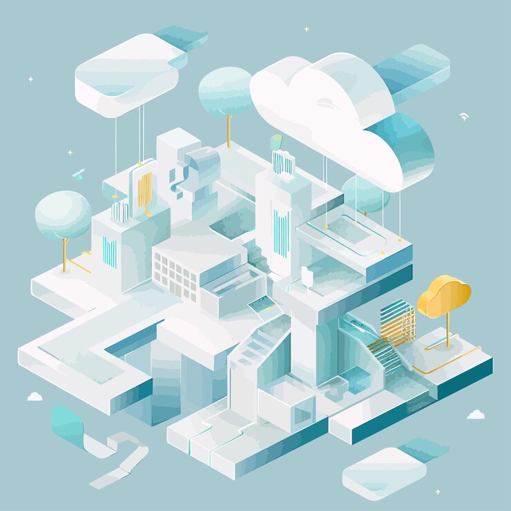 Vector isometric buildings