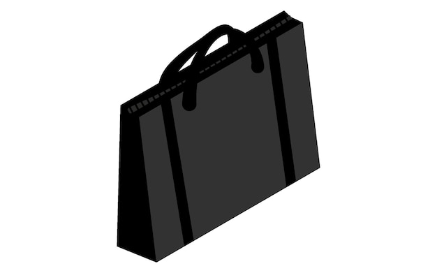 Isometric business bag with black edging