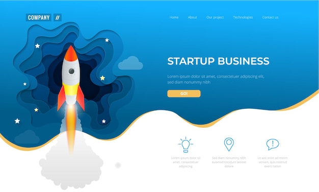 Vector isometric businnes start up for web page, banner, presentation, social media concept landing page design. income and success. vector business infographics illustration.