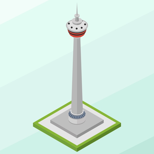 Isometric Calgary Tower Building