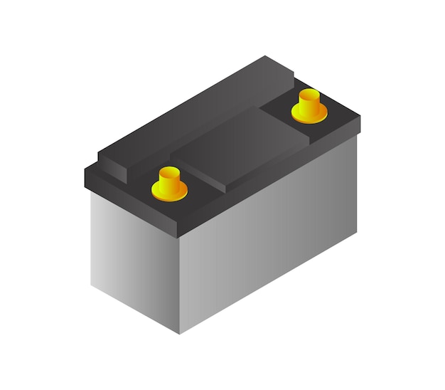 Isometric car battery