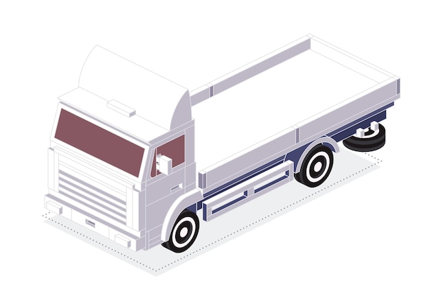 等尺性貨物トラック商業輸送物流都市インフォ グラフィックのオブジェクト ベクトル イラスト商品の運送のための車正面図