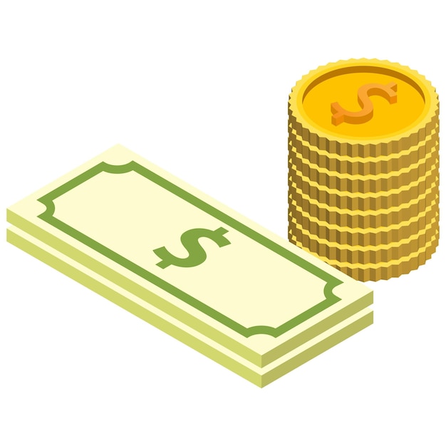 Isometric Cash and Coins