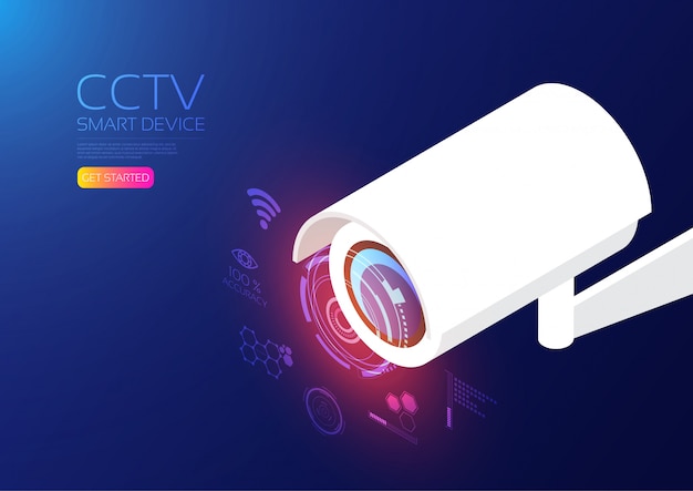 Vector isometric  cctv