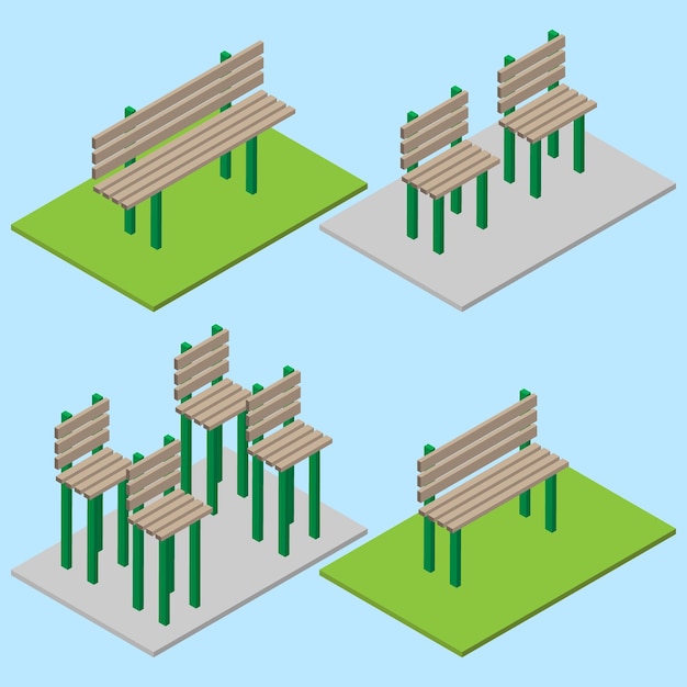 Vector isometric chairs for park model