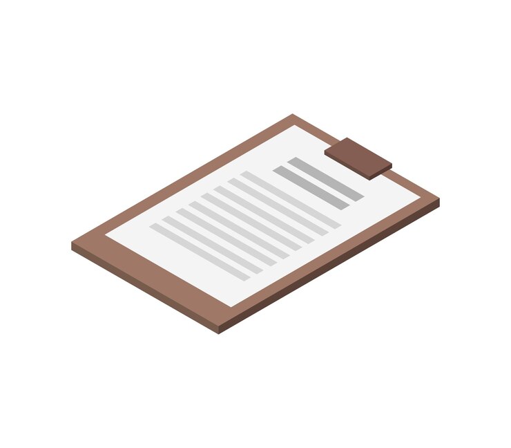 Vector isometric checklist