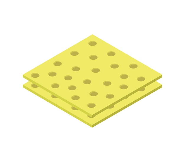 Isometric cheese slices