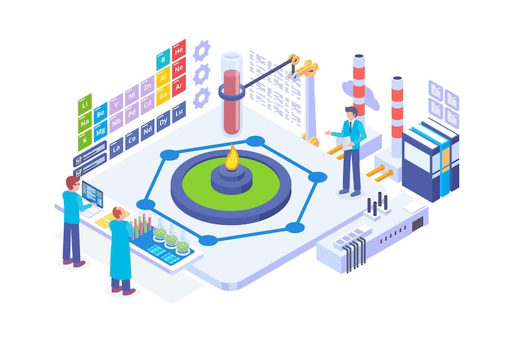 Vector isometric chemical plant concept