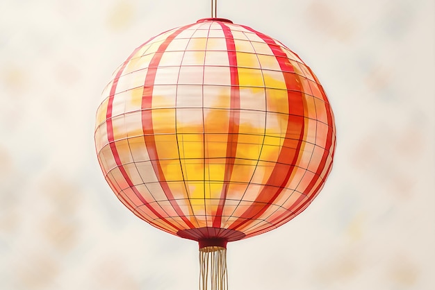 Isometric chinatown lantern 3d render element