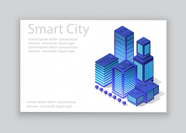Biglietto da visita città isometrica