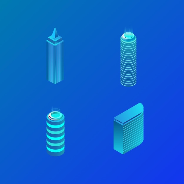 Isometric city Premium Vector