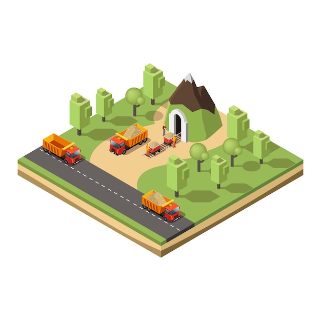 Isometric Coal Extraction Concept