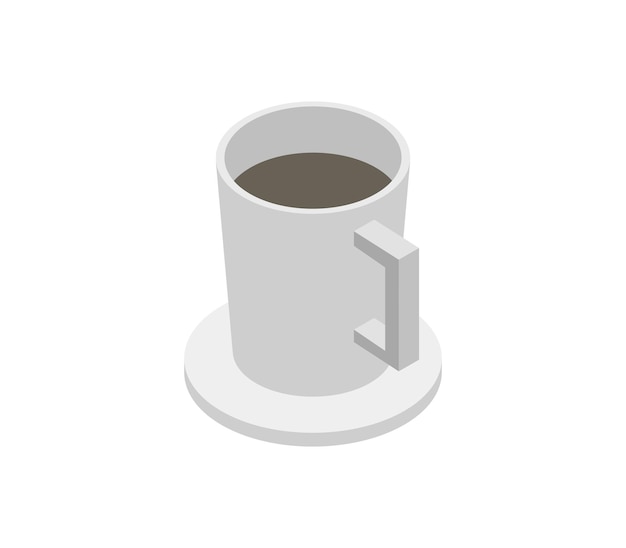 Isometric coffee cup