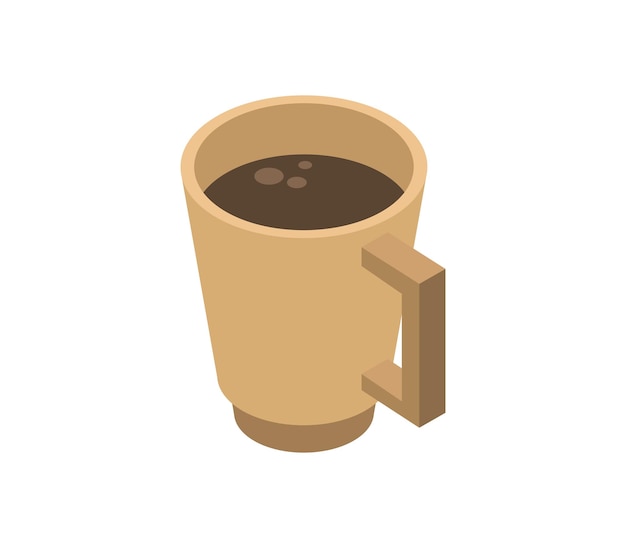 Isometric coffee cup