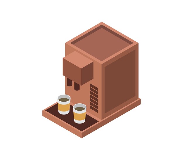 Isometric coffee machine