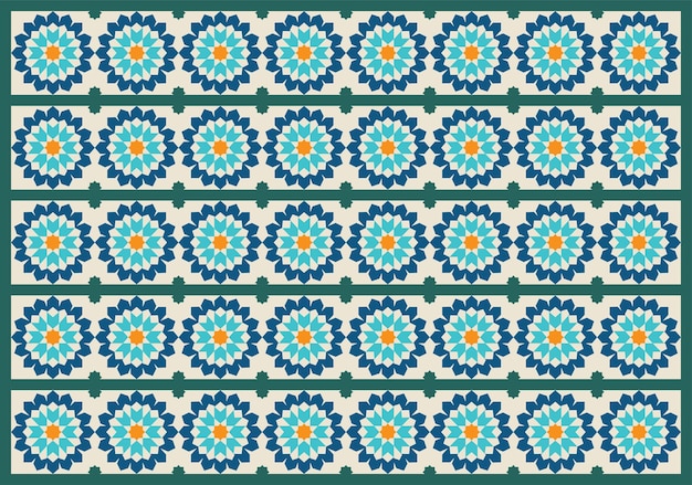 Isometric Colorful Moroccan Tile, Mosaic Seamless Pattern Wallpaper Background.