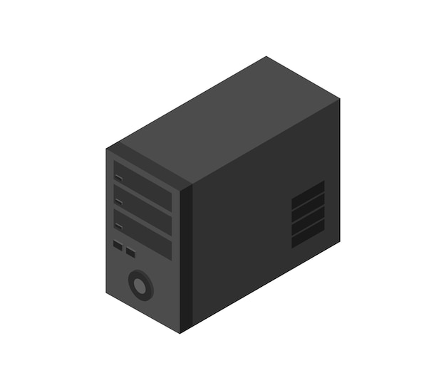 Isometric computer case