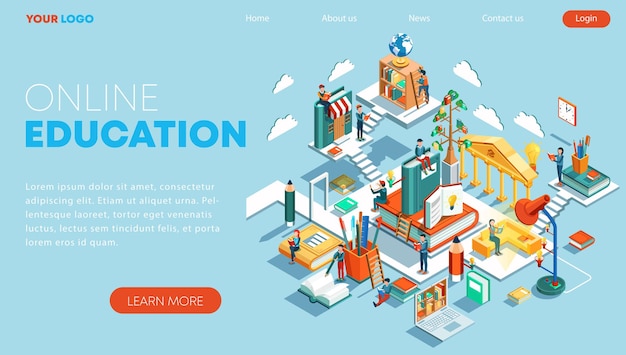 Isometric concept of online education