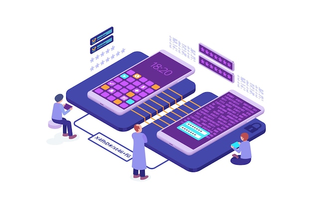isometric data encryption concept