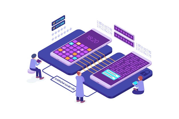 Isometric data encryption concept