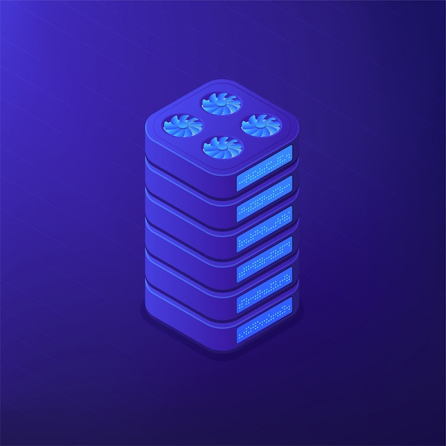 Isometric data storage concept.