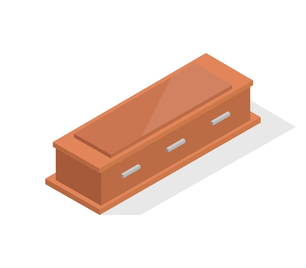 Vector isometric dead coffin