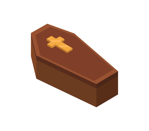 Vector isometric dead coffin