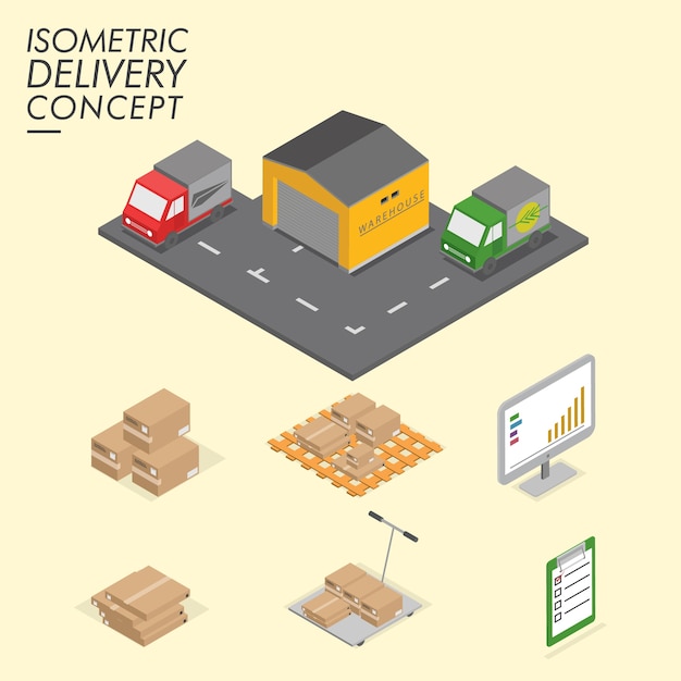 Изометрическая концепция доставки