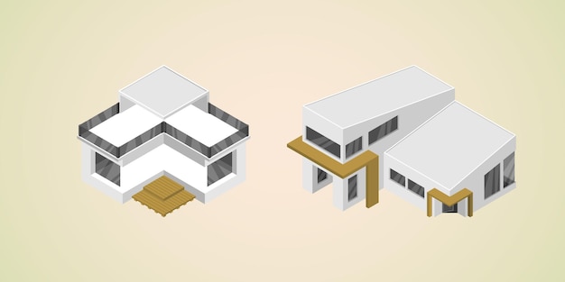 Isometric design of modern building cafe coffee shop bar