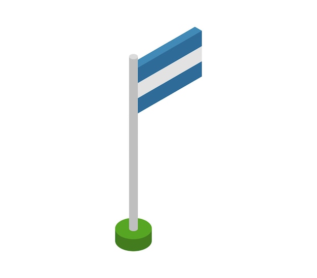 Isometric el salvador flag