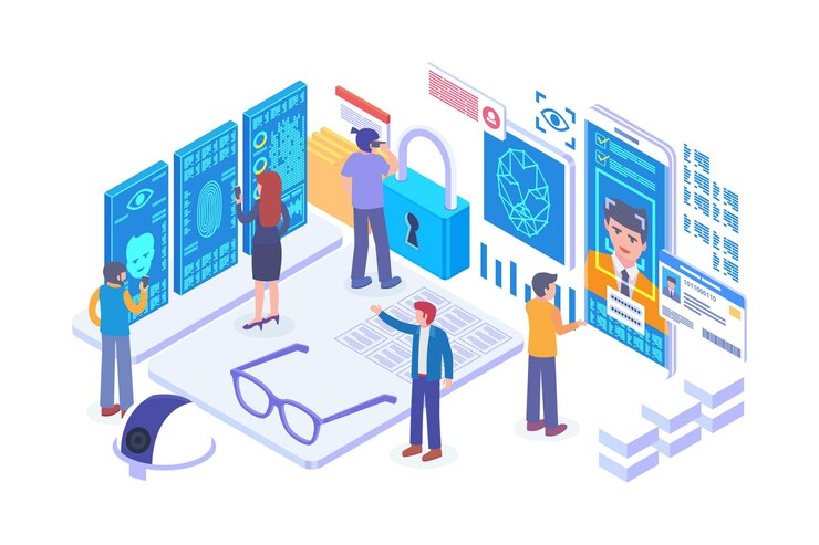 Vector isometric face recognition technology vector