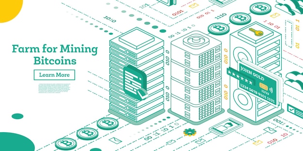 Isometric Farm for Mining Bitcoins