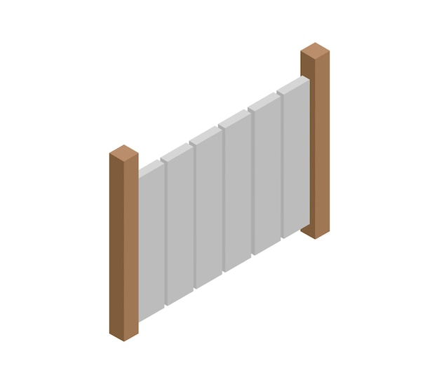 Vettore recinzione isometrica