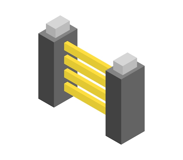 Vector isometric fence