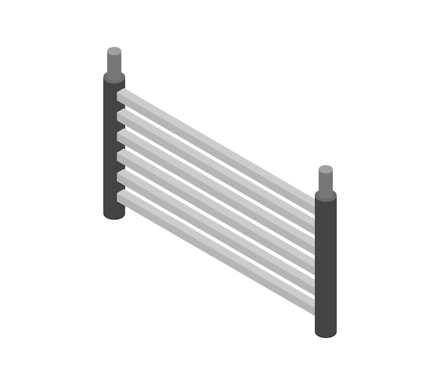 Vector isometric fence