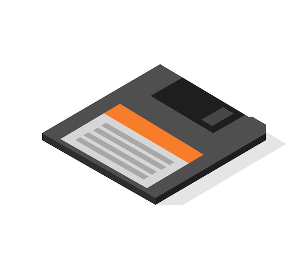 Isometric floppy disk