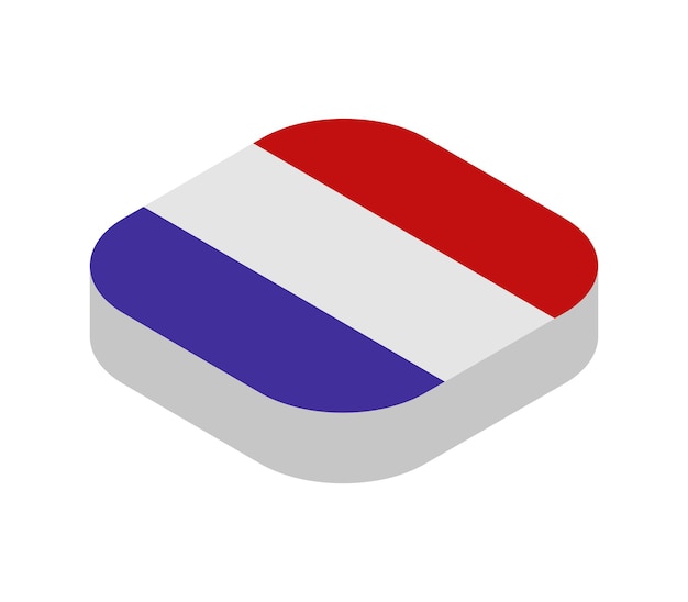 Vector isometric france flag