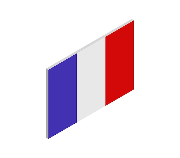 Isometric france flag