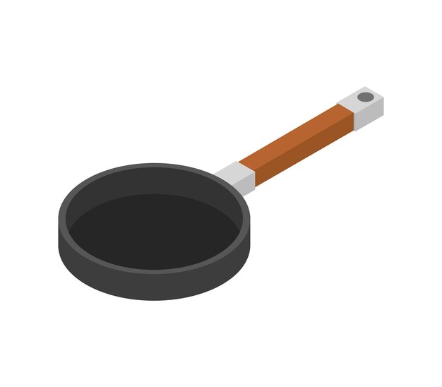 Vector isometric frying pan